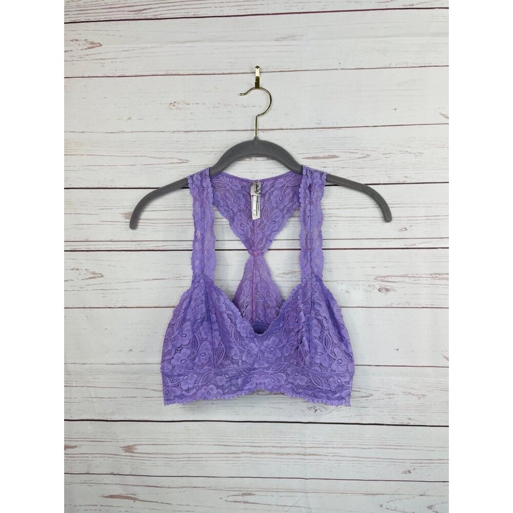 Free People Lace Bralette Purple Medium